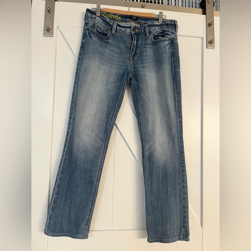 J. Crew Women's Straight Leg Jeans in Faded Blue